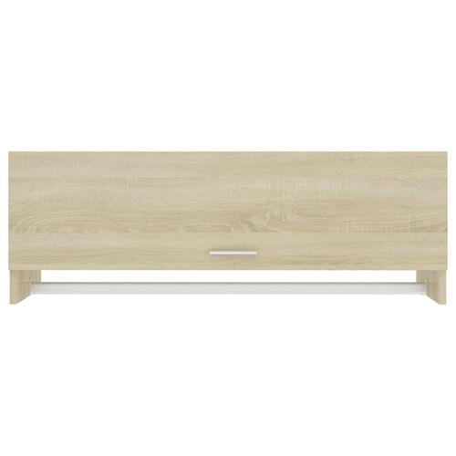 Garderobeskab 100x32,5x35 cm konstrueret træ sonoma-eg