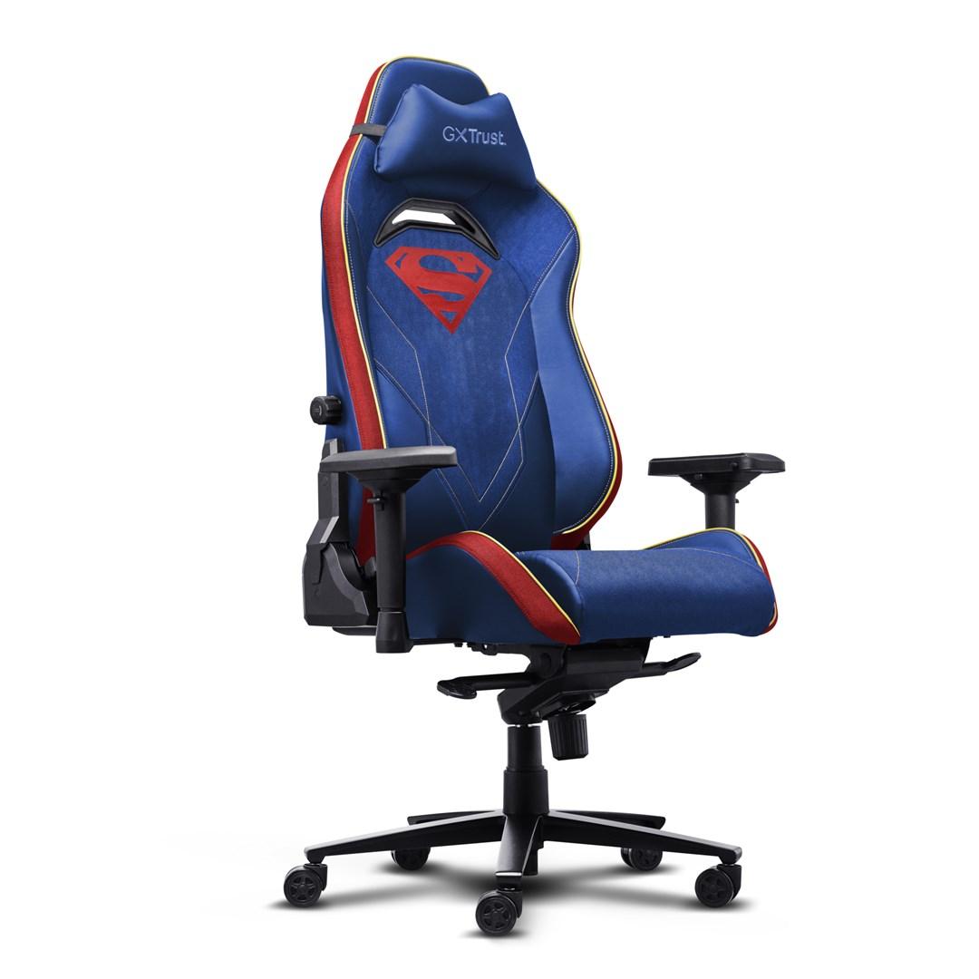 Trust GXT 721SM Ruya Pro - universal gamerstol med polstret sæde - blå/rød billede