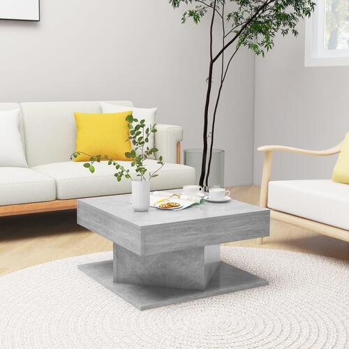 Sofabord 57x57x30 cm konstrueret træ betongrå