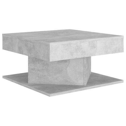 Sofabord 57x57x30 cm konstrueret træ betongrå