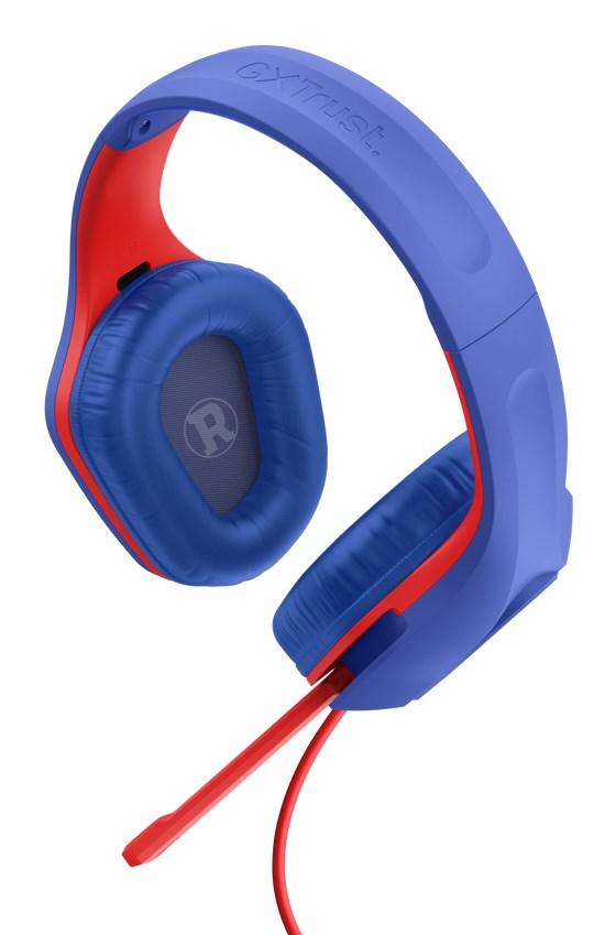 Trust GXT 415SM Zirox gaming-headset med kabel - blå/rød billede