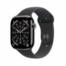 Apple Watch Series 11 GPS + Cellular 42 mm â natur titanium med Stone Grey Sport Band (S/M) billede