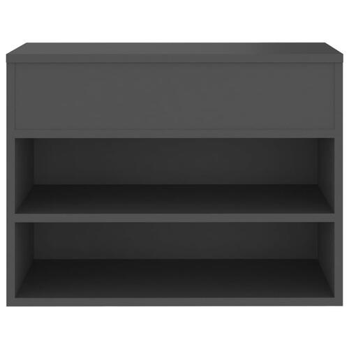 Skobænk 60x30x45 cm konstrueret træ grå