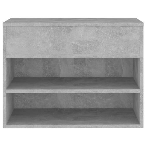 Skobænk 60x30x45 cm konstrueret træ betongrå