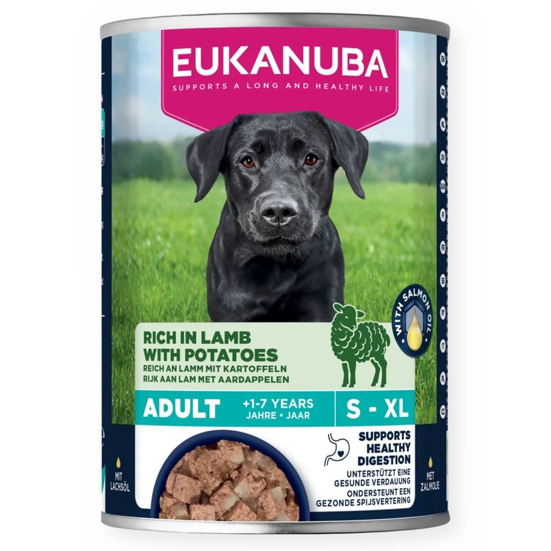 Eukanuba vÃ¥dfoder til hund â rig pÃ¥ lam og kartofler 400 g billede