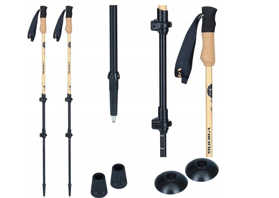 Viking Bamboo Pro vandrestave - Brun 65-135 cm (sæt á 2) billede