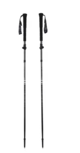 Viking Kettera Pro Long Grip vandrestave - sort/grå, 135 cm billede