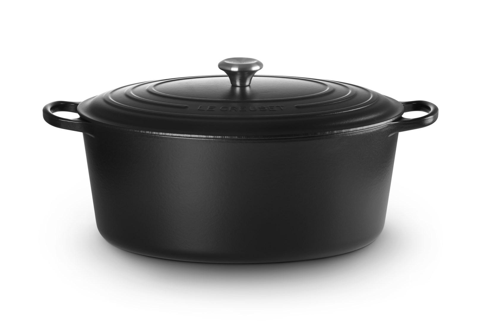 Le Creuset Signature gryde 13,9 l - oval, sort billede