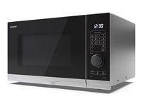 Sharp YC-PG284AE-S mikrobølgeovn med grill – 28 l, 900 W, sølv (fritstående) billede