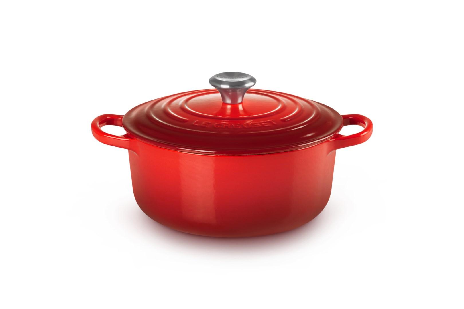 Le Creuset Signature gryde 3,3 l - rund, rød (emaljeret støbejern) billede