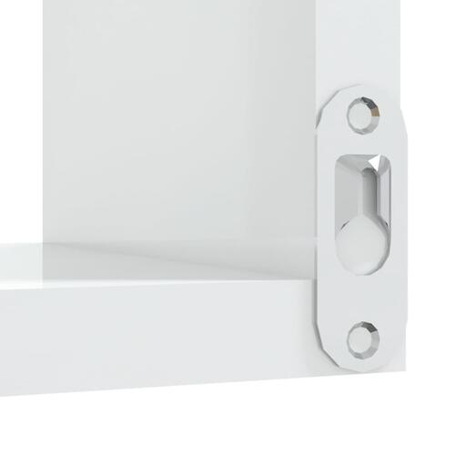 Væghylde til hjørne 40x40x50 cm spånplade hvid højglans