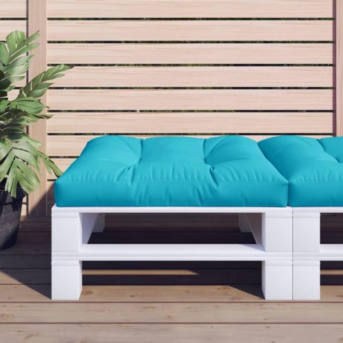 Pallehynde 70×70×12 cm - stof, turkis