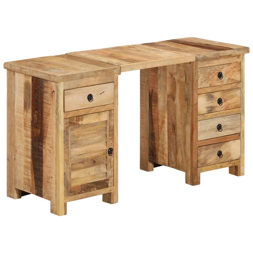 Skrivebord 140x50x77 cm massivt mangotræ billede