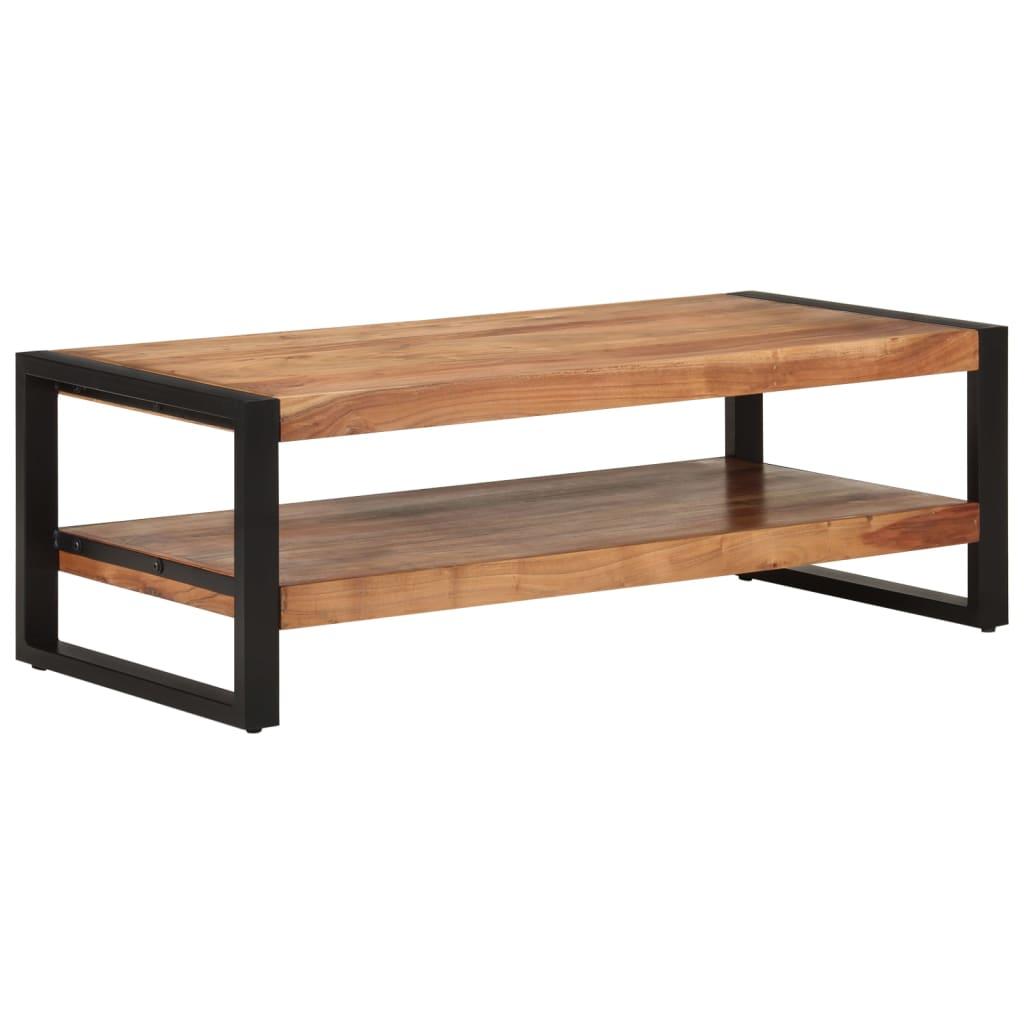 Sofabord 120x55x40 cm massivt akacietræ billede
