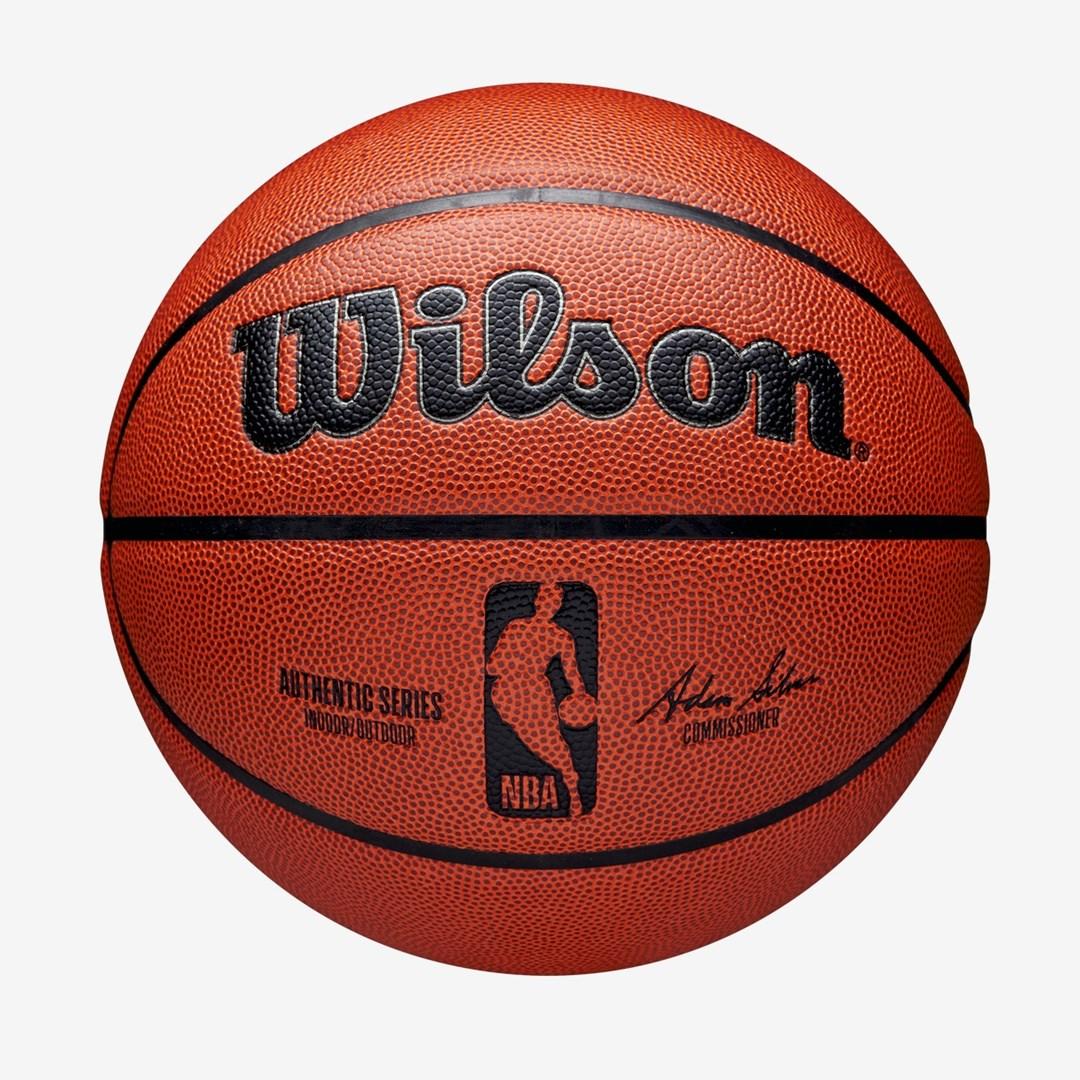 Wilson NBA Authentic basketball - str. 7, brun (indendørs/udendørs) billede