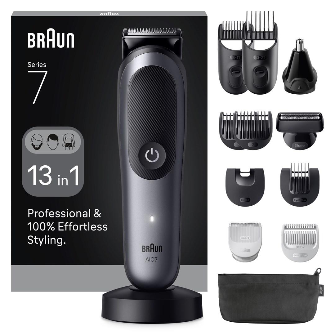 Braun Series 7 multigroomer 13-i-1 - mørkegrå, 21 længder, Li-ion billede