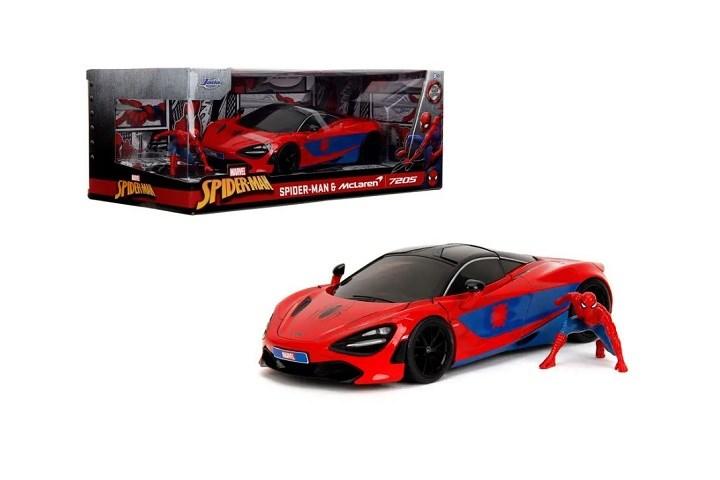 Jada Spider-Man McLaren 720S 1:24 med figur billede