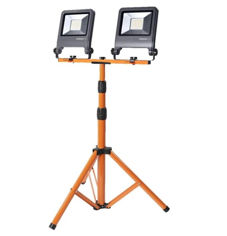 OSRAM LED arbejdslampe på stativ - 2×50 W, 9.000 lm, 4.000 K, IP65 billede