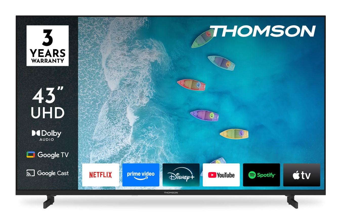 Thomson 43UG4S15 43" 4K Ultra HD Google TV - sort billede