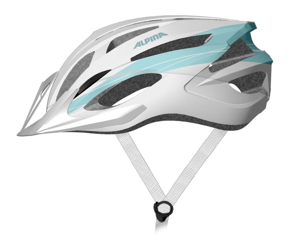 ALPINA MTB17 cykelhjelm - hvid/lyseblå, 54-58 cm billede