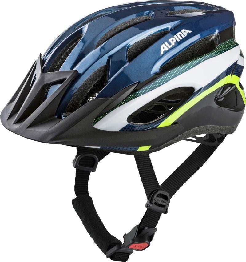 Alpina MTB 17 cykelhjelm - mørkeblå/neon, 58-61 cm billede