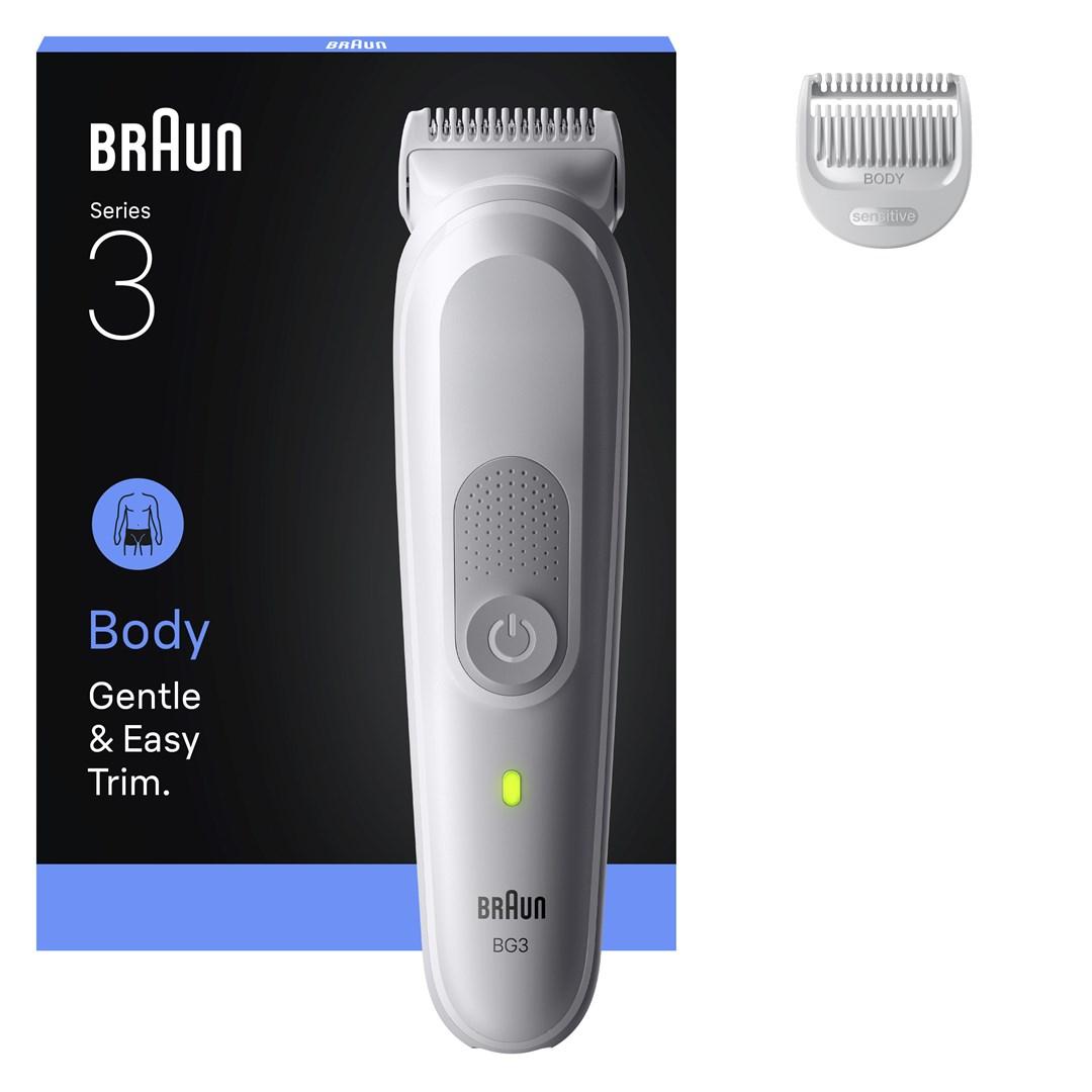 Braun Series 3 BG3 bodygroomer â lysegrÃ¥, Wet & Dry billede