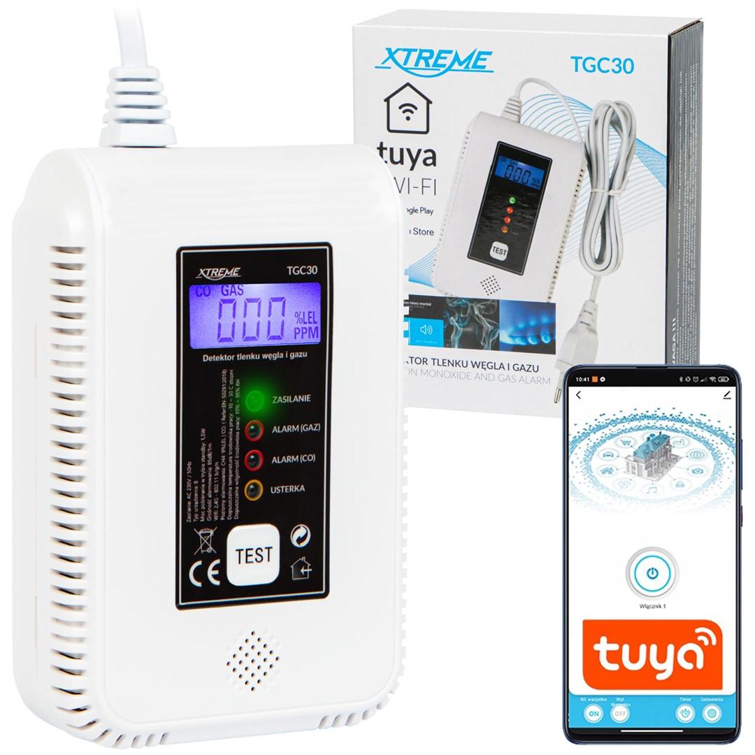 BLOW TGC30 WiFi Tuya - kulilte- og gasdetektor med LCD billede