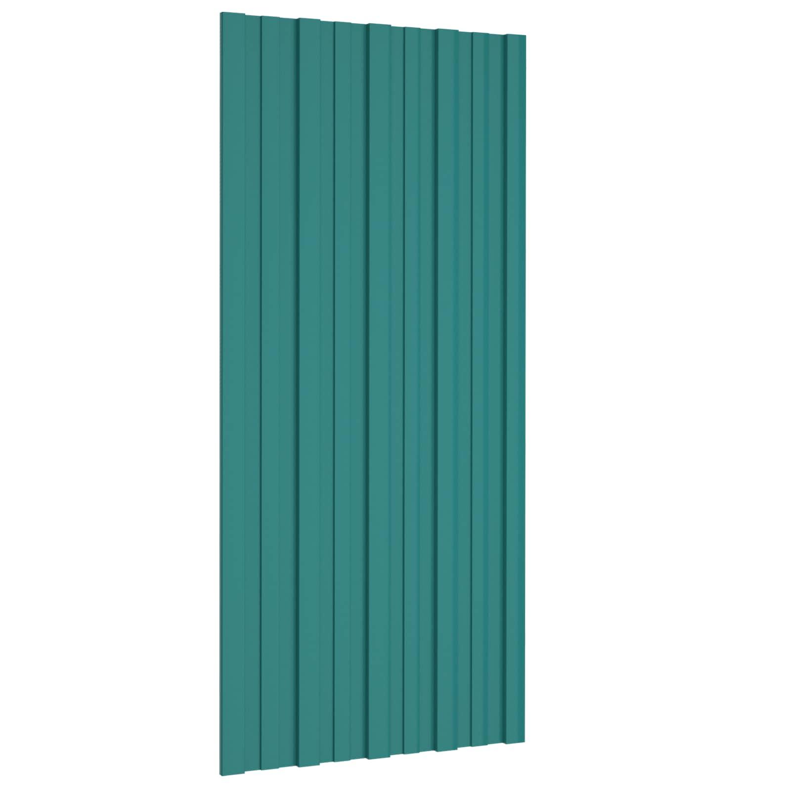 Tagpanel 36 stk Grøn 100 x 45 cm Galvaniseret stål billede