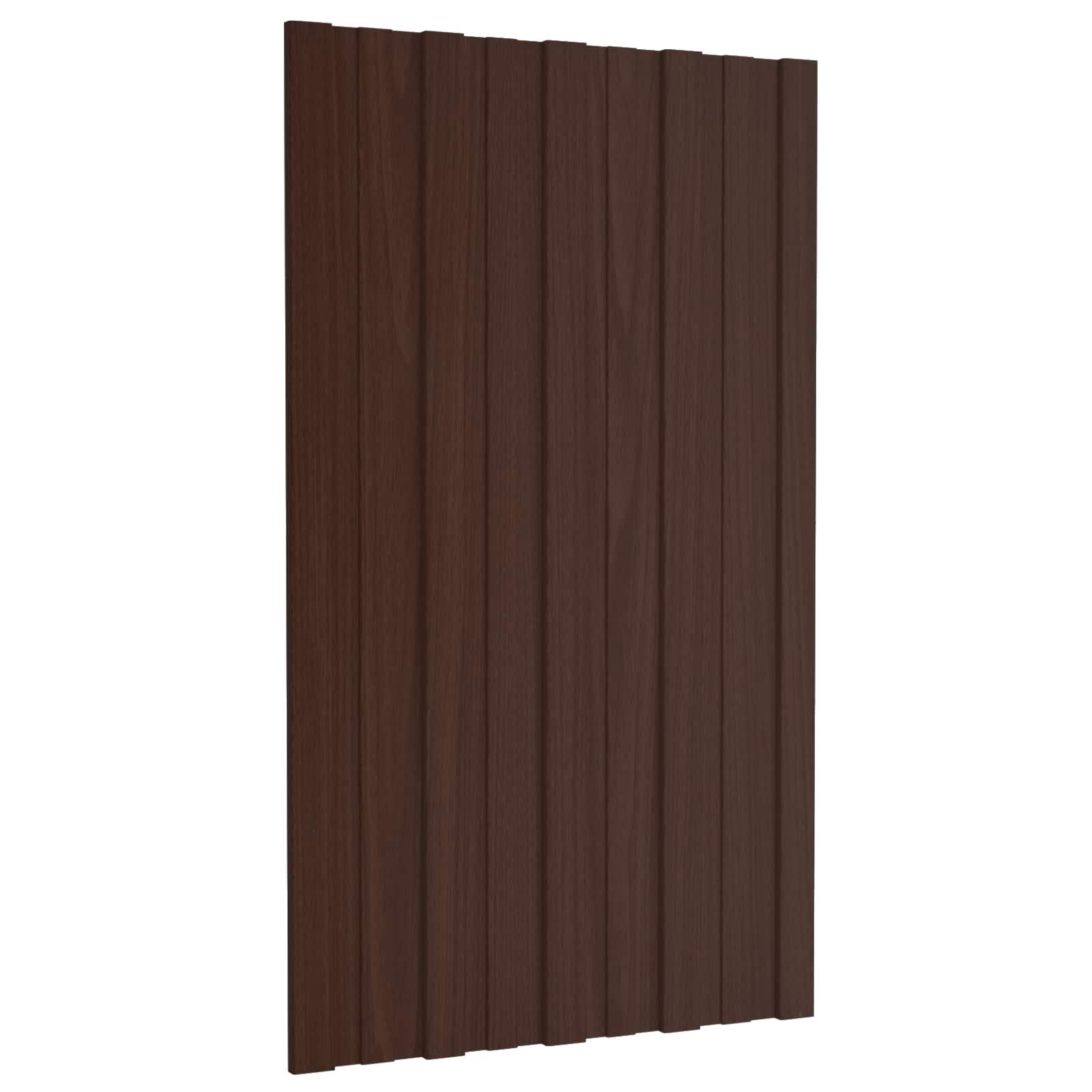 Tagpanel 12 stk Brun 80 x 45 cm Galvaniseret stål billede