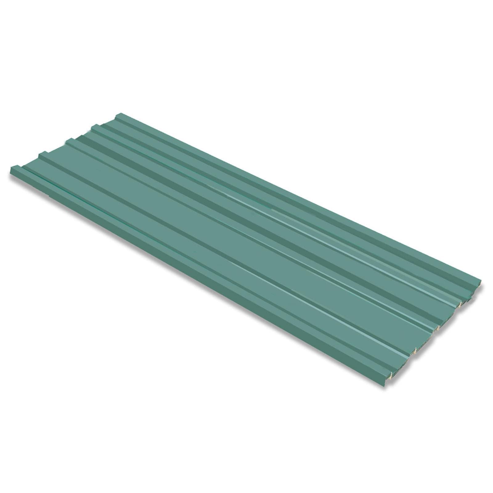 Tagpanel 12 stk Grøn 129 x 45 cm Galvaniseret stål billede