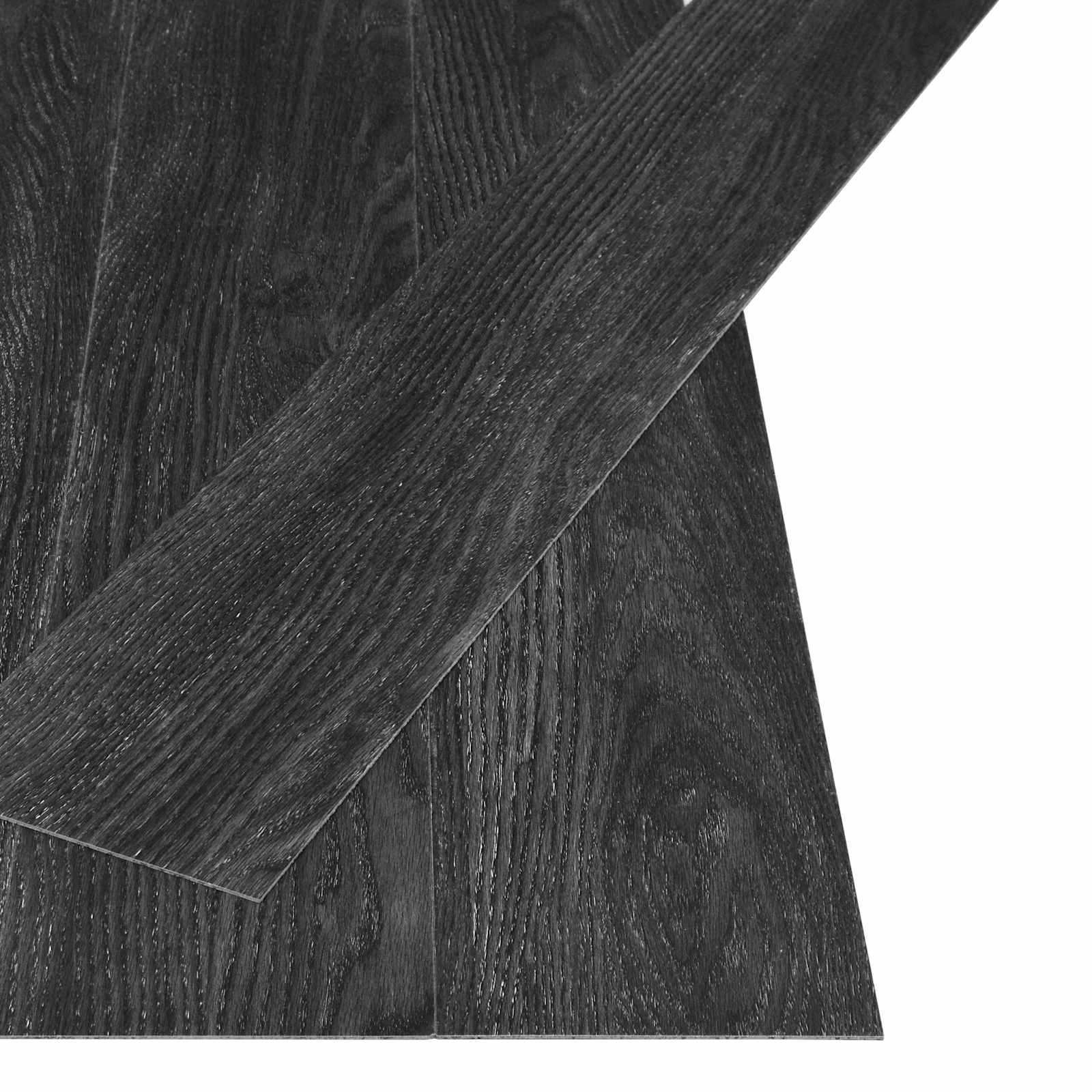 Selvklæbende Gulvplank Natur 32 stk Antracit 4,46 m² PVC billede