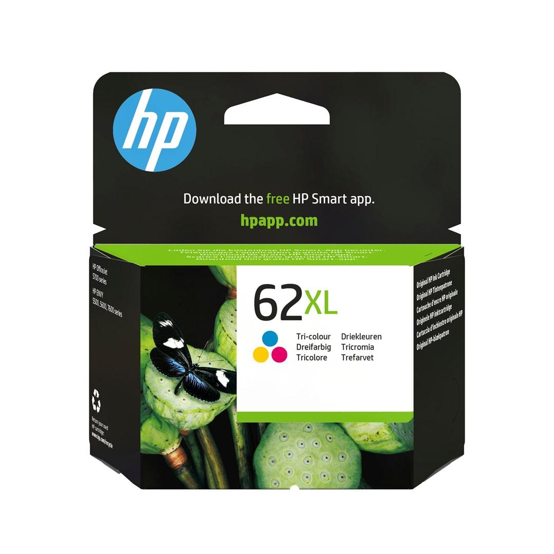 HP 62XL høj kapacitet trefarvet original blækpatron billede