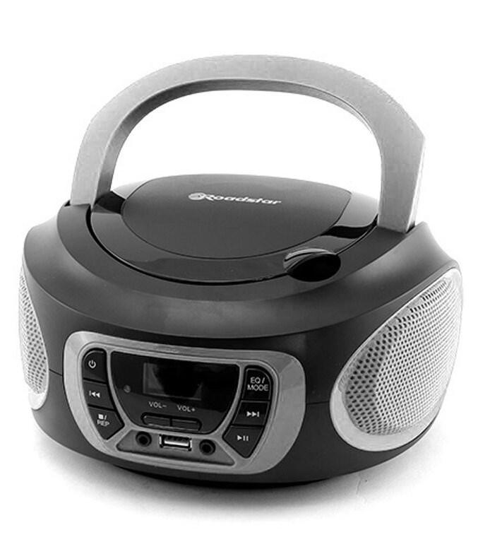 Roadstar CDR-365U/SL bærbar CD-afspiller – sort/sølv med FM-radio og USB billede
