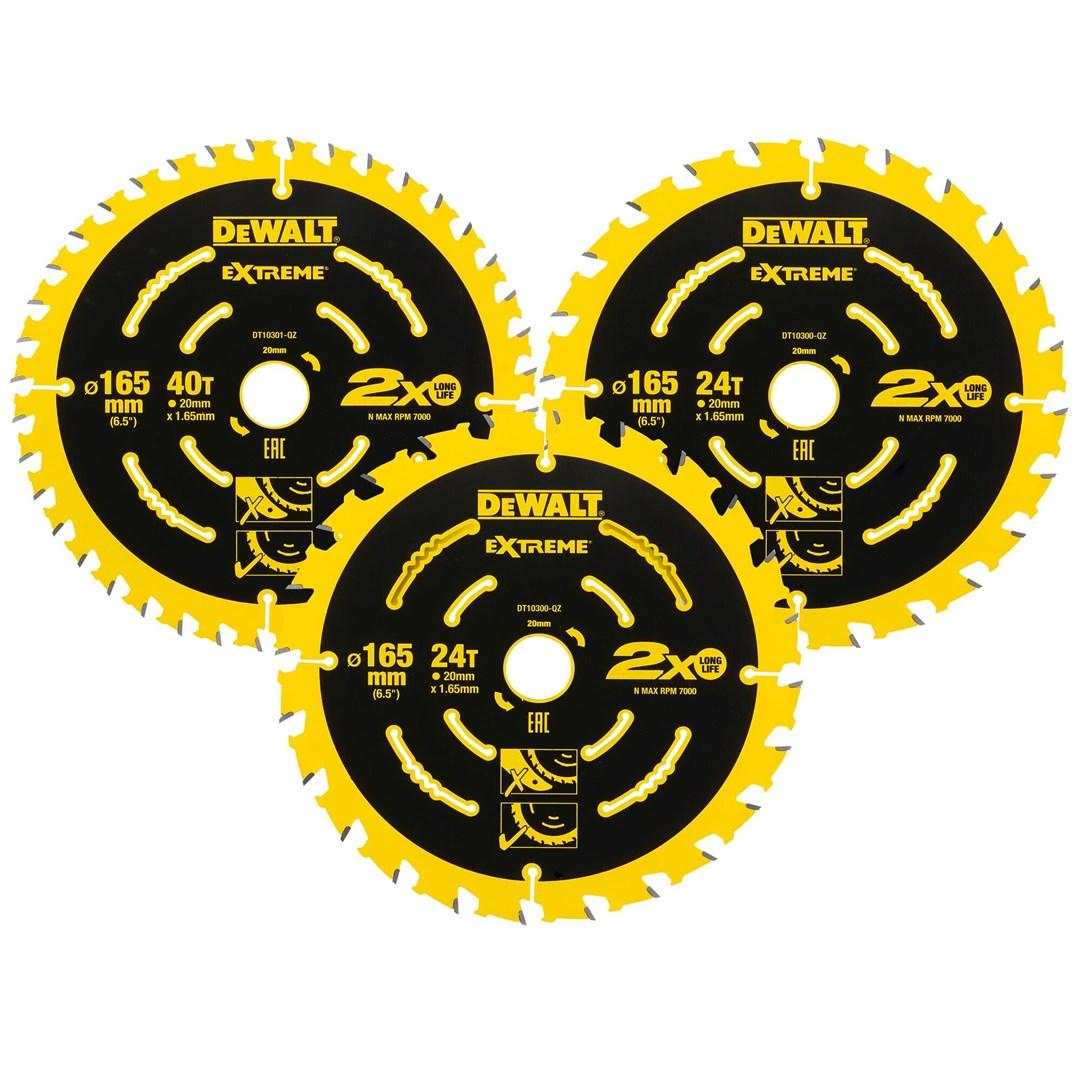DeWALT DT10397-QZ rundsavsklinger 165 mm - sæt med 3 billede