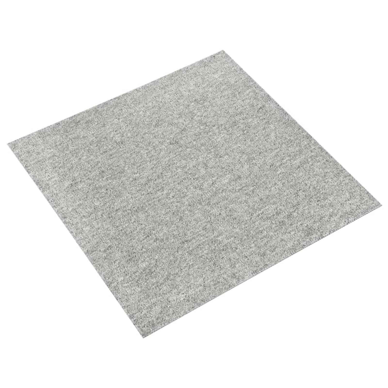 Tæppe 20 stk Lysegrå 50 x 50 cm 100% Polypropylen billede