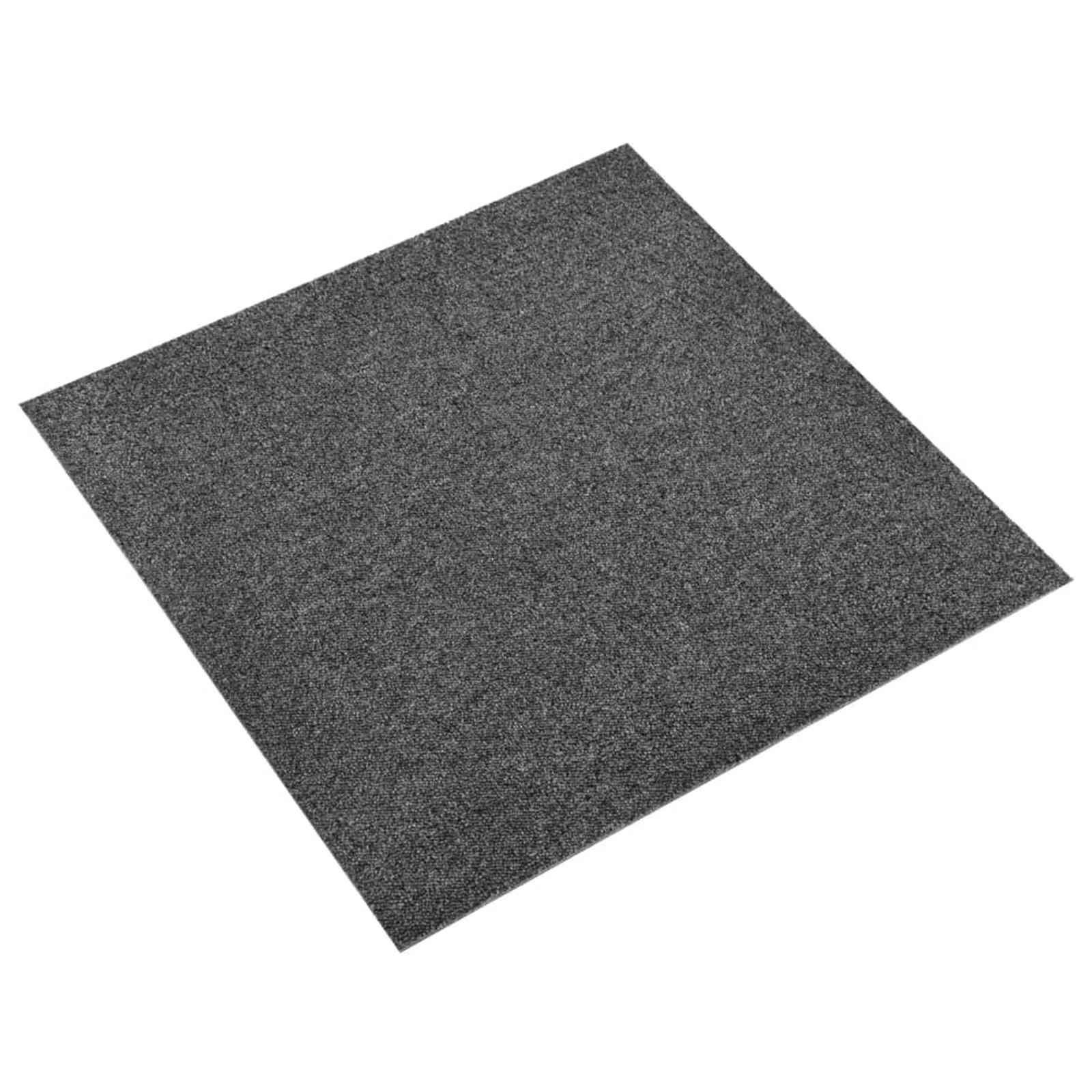 Tæppe 20 stk Antracit 50 x 50 cm 100% Polypropylen billede