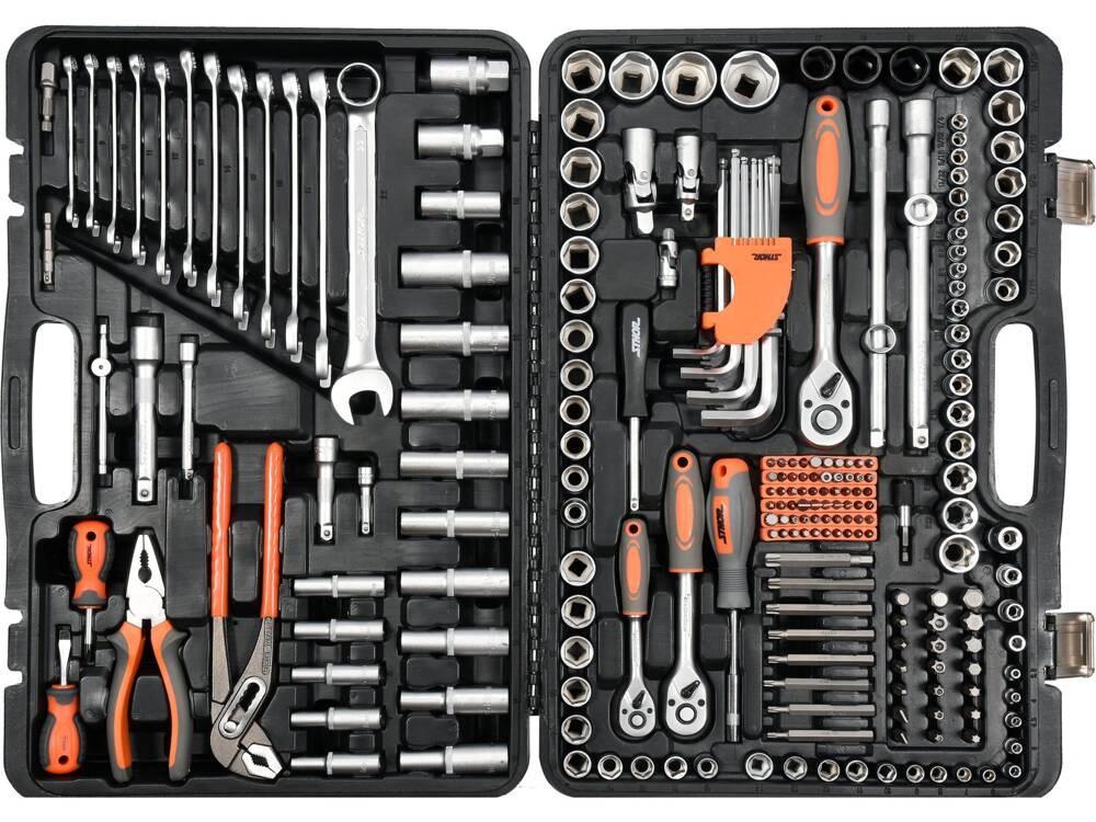 STHOR 58693 topnøglesæt og skruenøgler – 225 dele, 1/4", 3/8", 1/2" billede