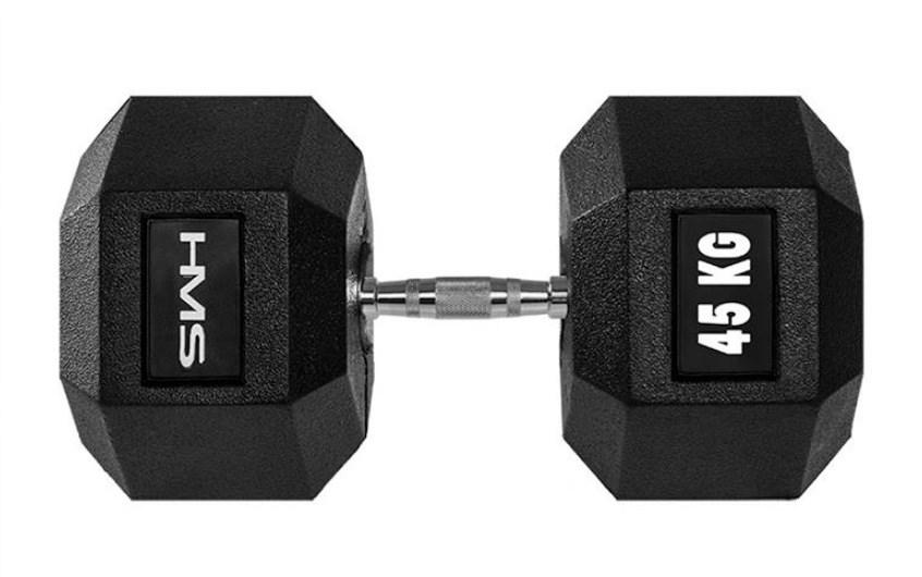 HMS HEX-PRO håndvægt 45 kg – gummibelagt sekskant billede
