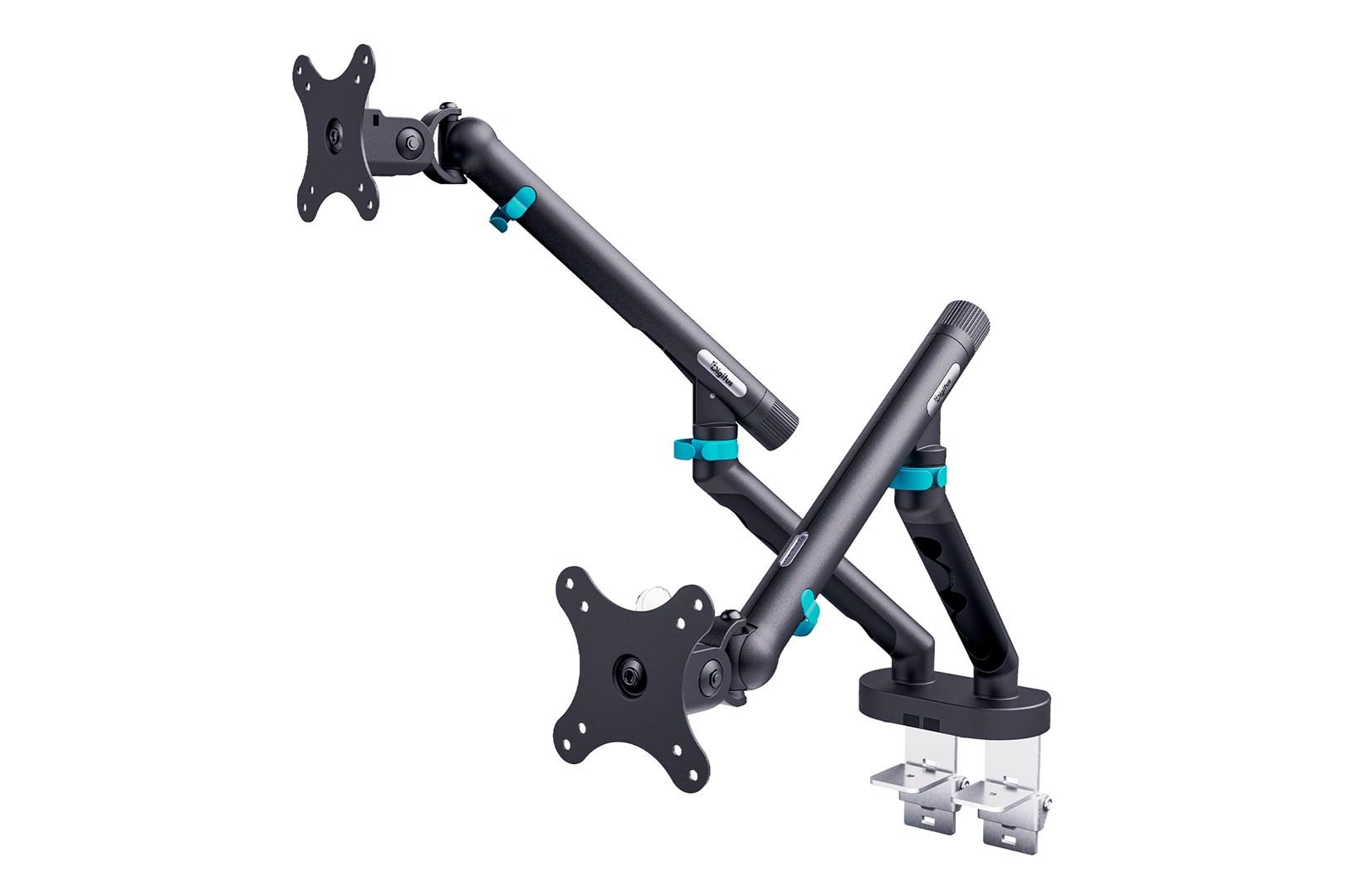 DIGITUS Dual design skærmholder til 2 skærme – op til 35", 10 kg pr. skærm billede
