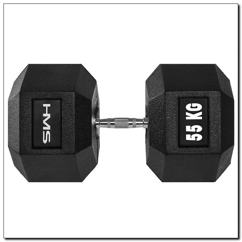 HMS HEX PRO håndvægt 55 kg – fast vægt, gummi-belagt billede