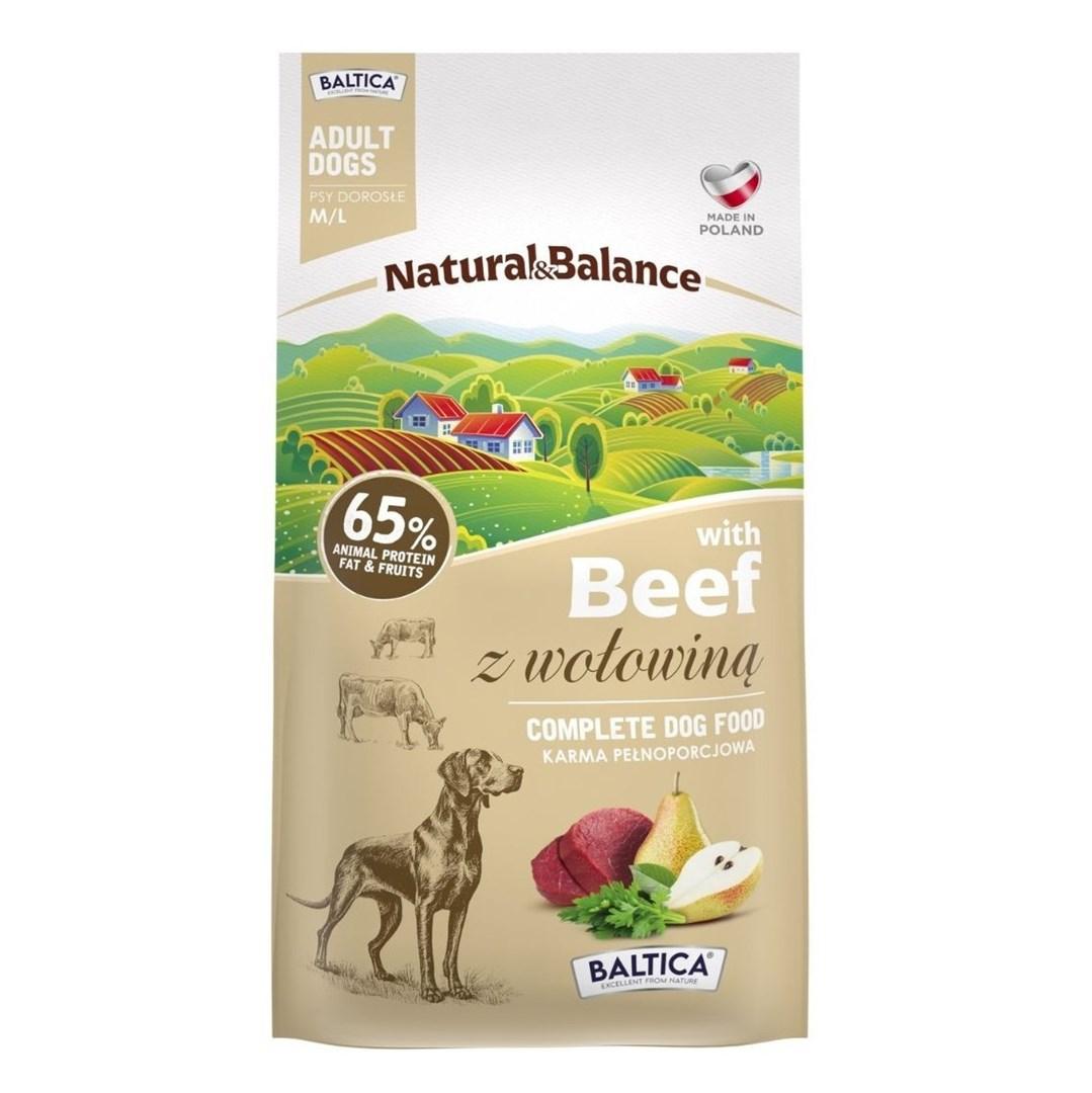 BALTICA Natural & Balance oksekød M/L – tørfoder til hund – 3 kg billede