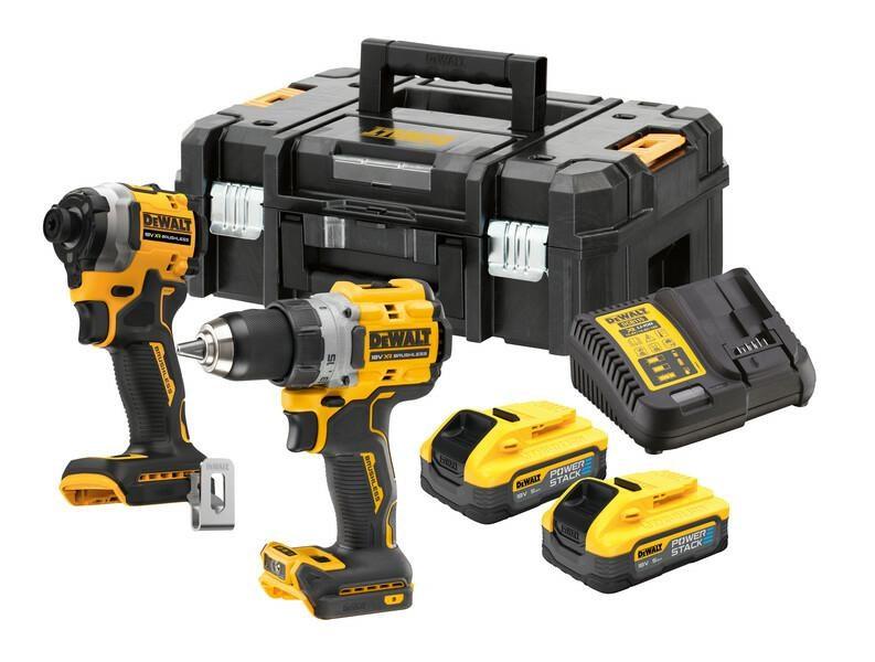 DeWALT 18V XR sæt - DCD800 + DCF850 med 2×5,0 Ah PowerStack billede