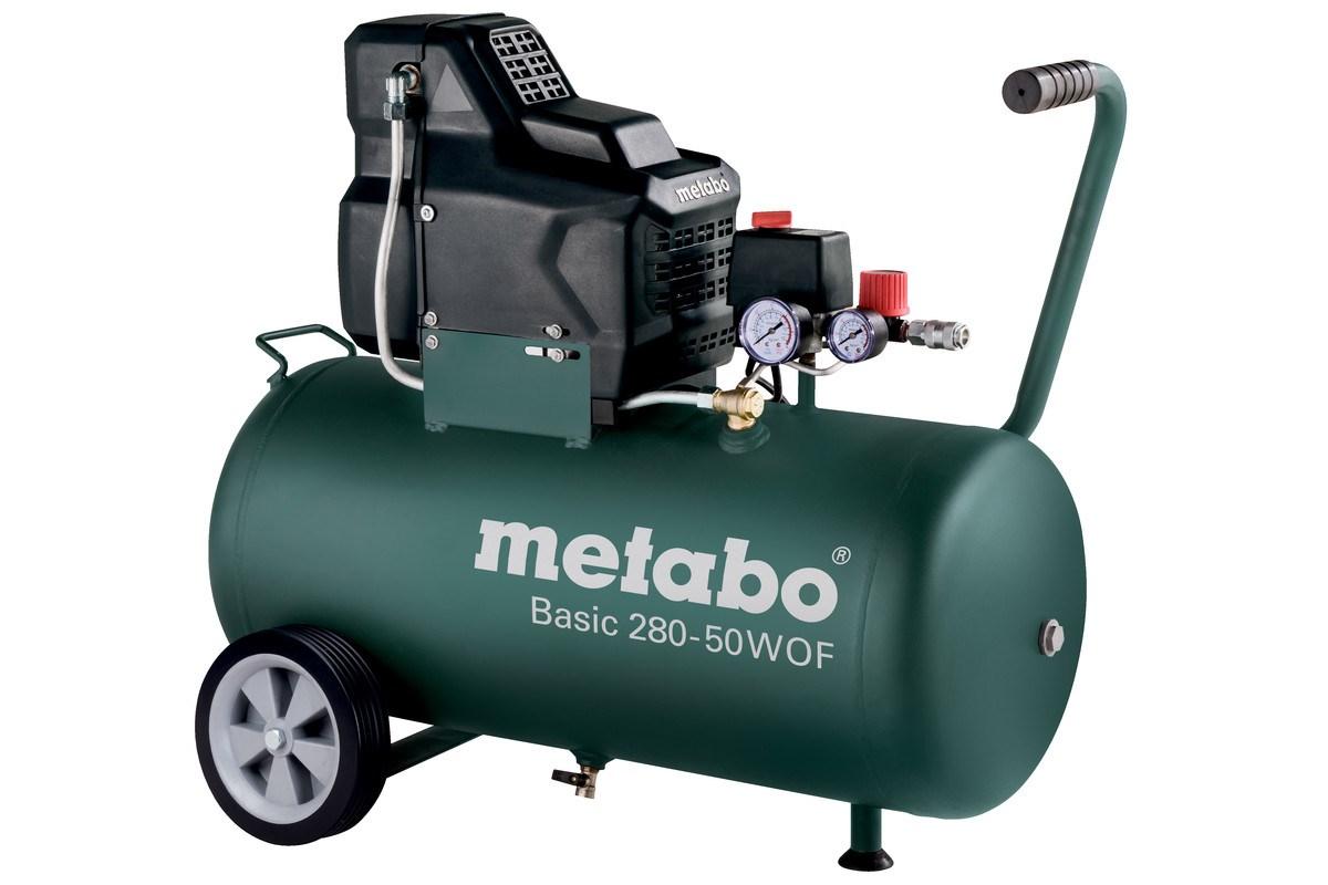 Metabo Basic 280-50 W kompressor – 1.700 W, 50 l, 8 bar billede