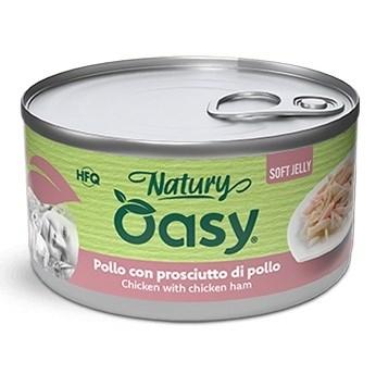 Oasy Natury Soft Jelly vådfoder til kat – Kylling med kyllingeskinke, 150 g billede