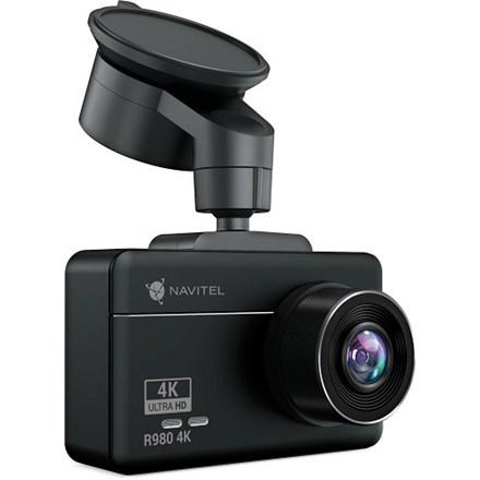 Navitel R980 4K dashcam med Wi‑Fi, GPS‑informer og digitalt speedometer - 3" IPS touchskærm, 854×480, kort inkluderet billede