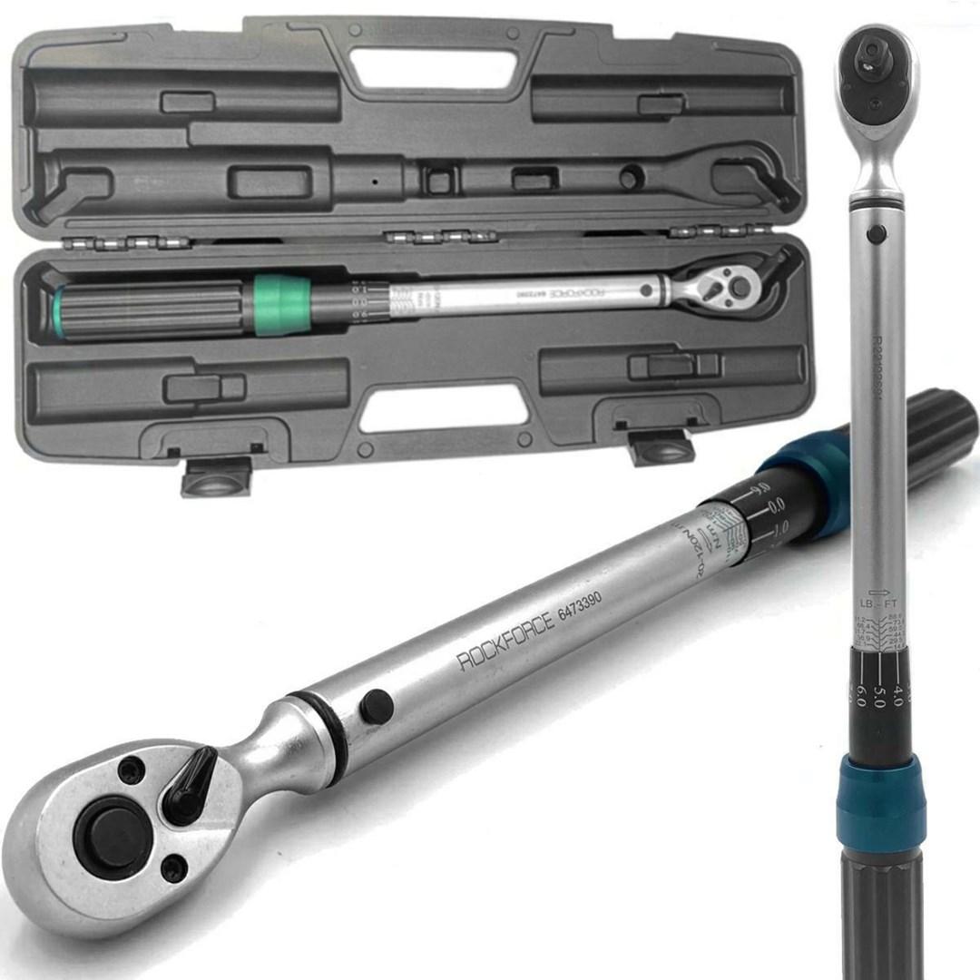 ROCKFORCE momentnøgle 3/8" - 20-120 Nm, Premium