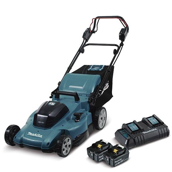 Makita DLM539CT2 batteridrevet plæneklipper - inkl. batterier og dobbeltlader billede