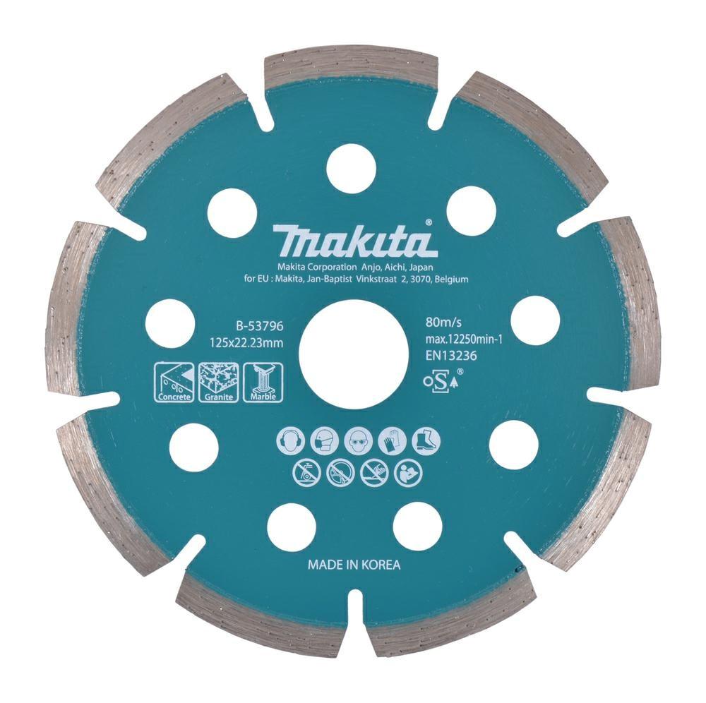 Makita diamantskive 125 × 22,23 mm - segmenteret (tør) til beton, granit og marmor billede