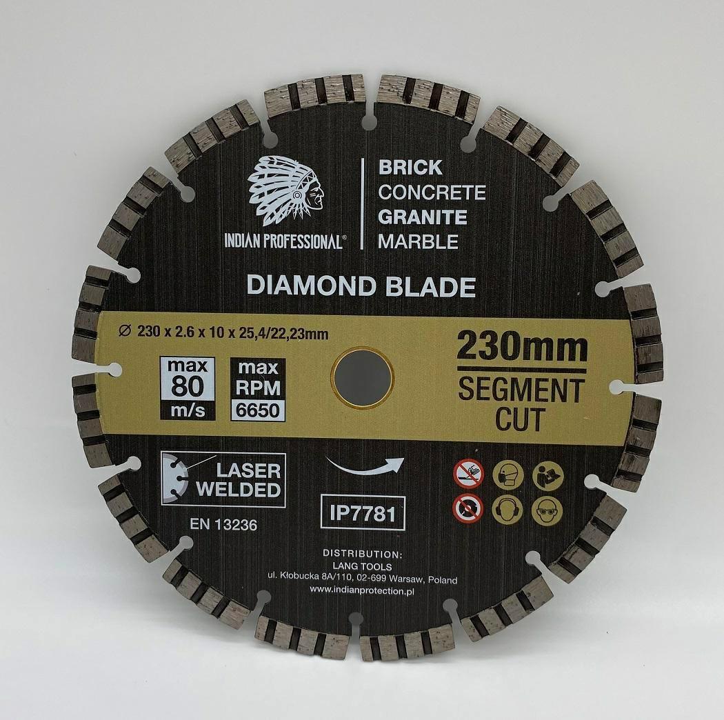 Diamantklinge 230 mm - segmenteret TURBO CUT til sten, beton og granit billede