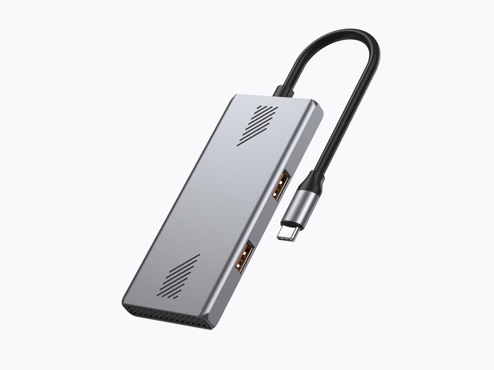 Gembird UHB-CM-U310-A2C2-01 USB-C hub - 4 porte (2x USB-A + 2x USB-C) USB 3.2 Gen 2 10 Gbit/s billede